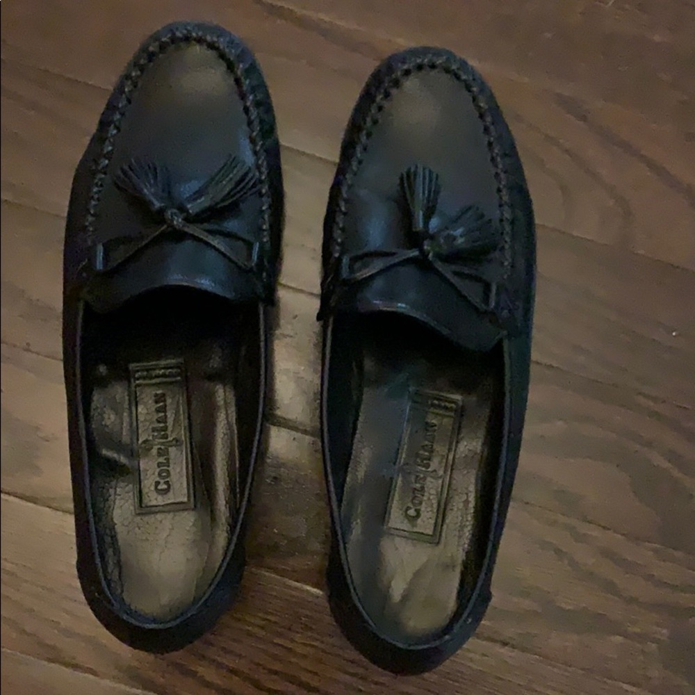 COLE HAAN BLACK LEATHER FLATS SIZE 7B
